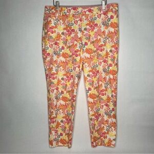 Talbots Pants Womens‎ Size 12 Floral Relaxed Chino Straight Leg Perfect Crop